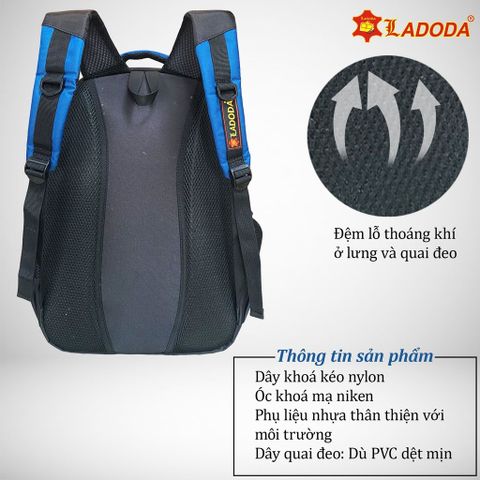  Ba lô laptop Ladoda hàng chính hãng (Kích thước 44x32x15cm) sản phẩm chính hãng sản xuất tại Việt Nam 