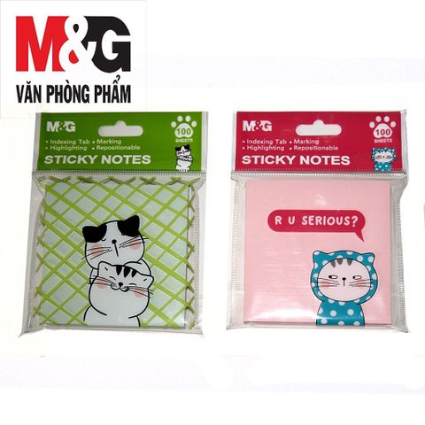  Tập Giấy nhớ nhiều màu hình chú mèo dễ thương M&G So many cats 