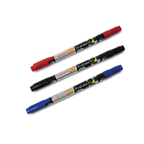  Bút dạ kính 2 đầu Leaderart 108 Sản phẩm chính hãng Xanh/Đen/ Đỏ (Chiếc) 