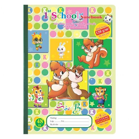  Quyển Vở ô ly 48 trang Chích bông ĐL 120 Klong04sản phẩm chính hãng (Giao màu ngẫu nhiên ạ) 