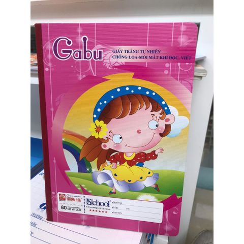  Vở ô ly Hồng Hà Gabu - 80 trang sản phẩm chính hãng (Giao màu ngẫu nhiên ạ) (Quyển) 