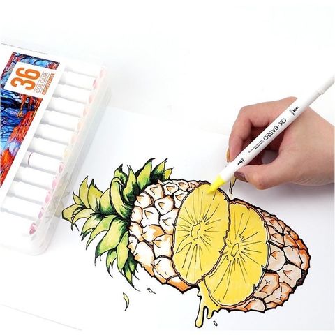  Hộp Bút Dạ màu Marker 2 đầu ngòi 1-4mm - Baoke MP2923 - 18/24/48 màu sản phẩm chính hãng 