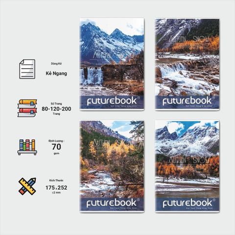  Vở kẻ ngang ĐL70gsm Snow FutureBook 200 trang DK 242 sản phẩm chính hãng (Giao màu bìa ngẫu nhiên ạ) 
