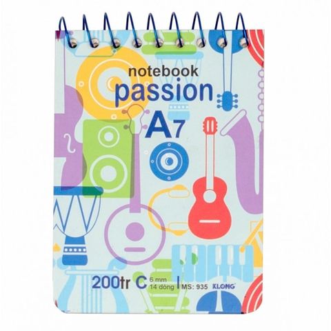  Vở Sổ lò xo A7 200 trang Klong935 (180Q/ thùng) sản phẩm chính hãng (Giao màu ngẫu nhiên ạ) 