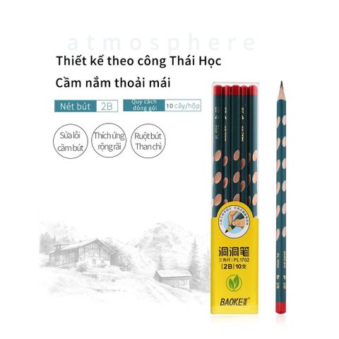  Bút Chì Gỗ Định Vị Hb Thân Nhiều Màu Baoke Pl1703 (30/360) 