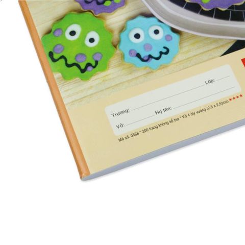  Vở School Monster 200trang ĐL70/90-92 sản phẩm chính hãng (Giao màu ngẫu nhiên ạ) HH0588 (Quyển) 