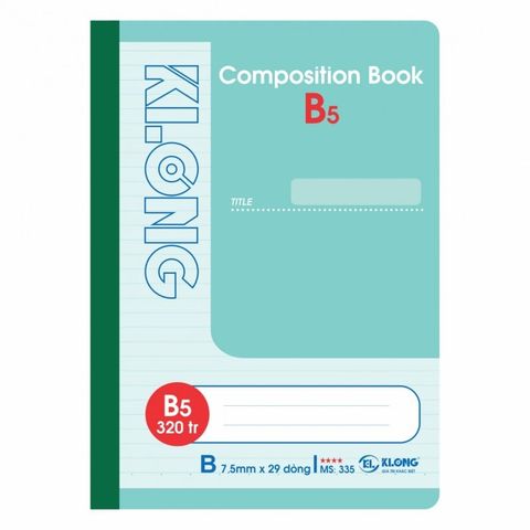  Vở Sổ may B5 320 trang Klong335 (30Q/ thùng) sản phẩm chính hãng (Giao màu ngẫu nhiên ạ) 