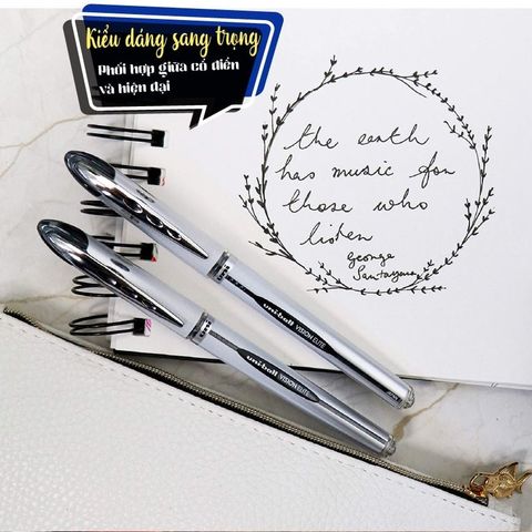  Bút lông kim 0.8mm Hàng chính hãng Uniball Thương hiệu nhật bản UB-200(08) (Xanh - Đen) 