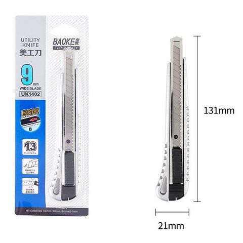  Dao rọc giấy vỏ inox 9mm Baoke UK1402 sản phẩm chính hãng 