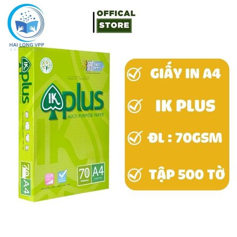  RAM Giấy in a4 / a5 IK PLUS định lượng 70gsm - 500 tờ/ tập giá sỉ - giấy a4 văn phòng phẩm cao cấp 