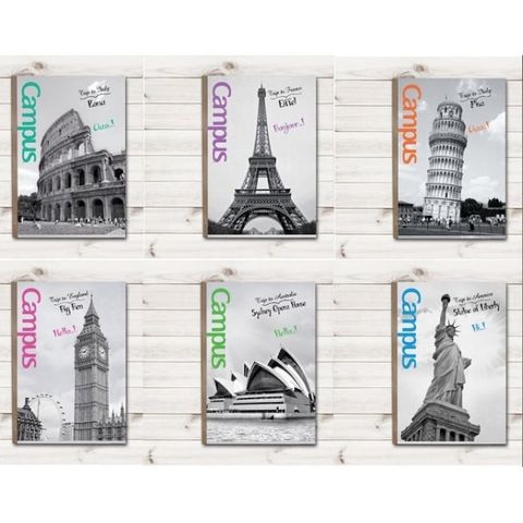  Quyển Vở kẻ ngang không chấm 80/120/200 trang Campus sản phẩm chính hãng ( Giao hình ngẫu nhiên ạ) 