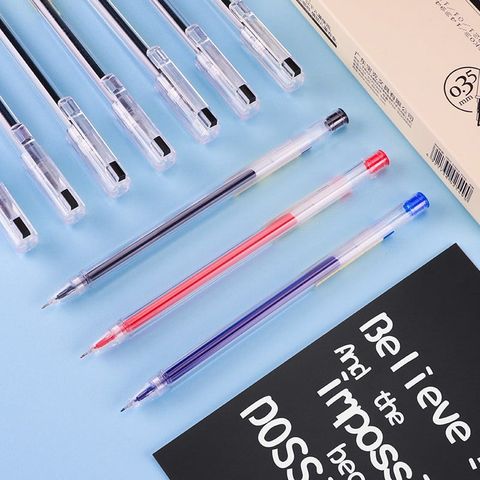  Bút gel ngòi 0.35mm Baoke PC3898 (12/144) màu xanh biển/ đỏ 
