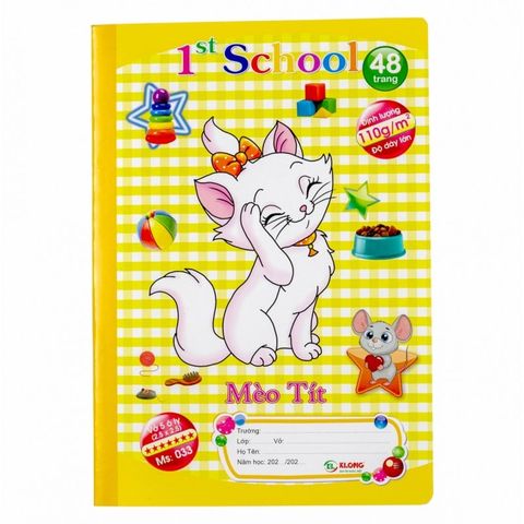  Quyển Vở ô ly 48 trang cao cấp ĐL 110 Klong033 sản phẩm chính hãng( Giao màu ngẫu nhiên ạ) 