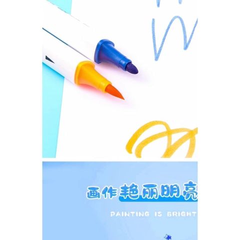  Bút dạ màu Marker 2 đầu RUI NO.6726 bao gồm 12 màu/ 18 màu/ 24 màu/36 màu sản phẩm chính hãng 