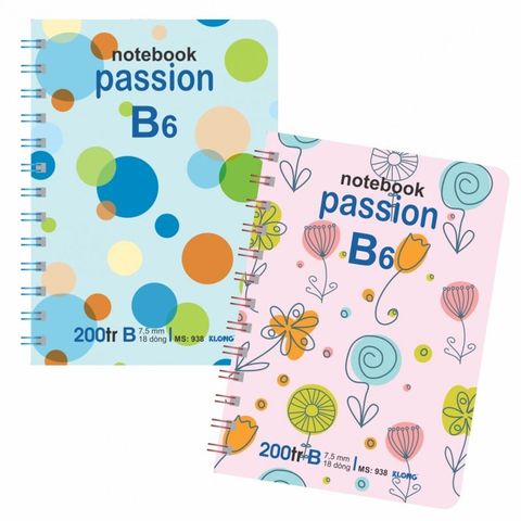  Vở Sổ lò xo B6 200 trang Klong938 (80Q/ thùng) sản phẩm chính hãng (Giao màu ngẫu nhiên ạ) 