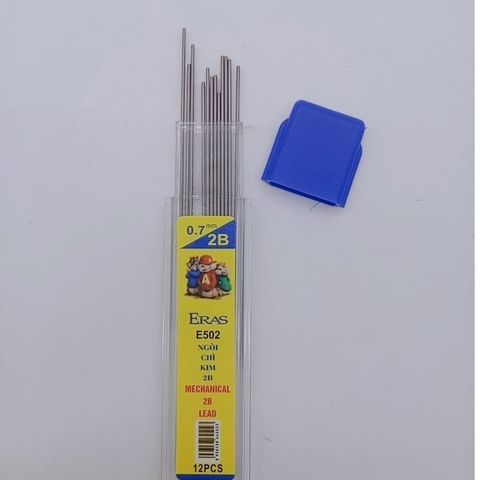 Lọ ngòi chì kim 2B 0.5mm - 0.7mm Eras E502 sản phẩm chính hãng 
