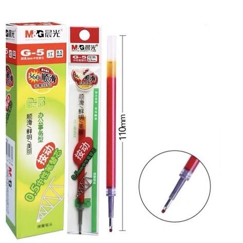  Ruột bút nước béo M&G G5 - Xanh/Đen/Đỏ (20 Cây/Hộp) 