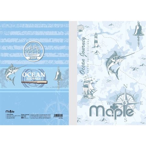  Vở kẻ ngang Maple ĐL60gsm/80gsm - Ocean Journey - 80/20 trang sản phẩm chính hãng (Giao màu ngẫu nhiên ạ) 