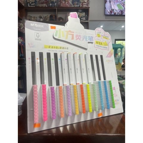  Bút nhớ highligh siêu đẹp màu đẹp chống loá bảo vệ mắt, thân hình chữ nhật đầu viết dẻo cực kỳ êm 