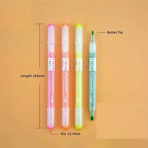  bút nhớ 2 đầu 6 màu Baoke No.3027 (24) 