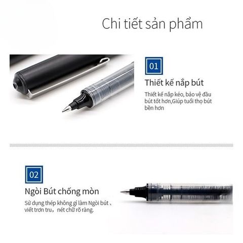  Bút ký mực nước Roller Pen Baoke BK110 ngòi 0.5mm đầu ngòi chóp sản phẩm chính hãng 