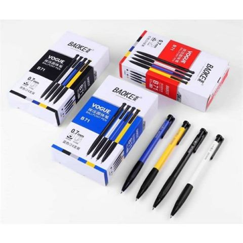  Bút bi dầu 0.7mm Baoke B7Xanh/Đen 