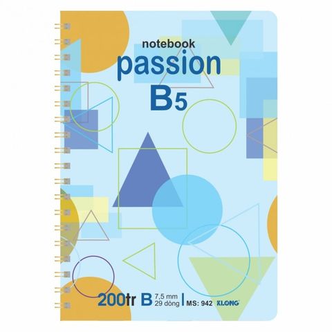  Vở Sổ lò xo kép B5 200 trang Klong942 (40Q/ thùng) sản phẩm chính hãng (Giao màu ngẫu nhiên ạ) 