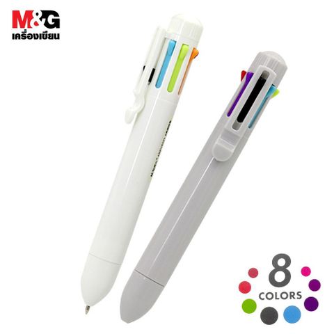  Bút bi 8 màu, thân trơn có 2 màu ABPV620(30 Cây/Hộp ) 