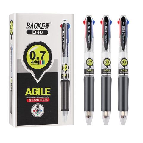  Bút gel 4 màu Baoke B48 sản phẩm chính hãng 