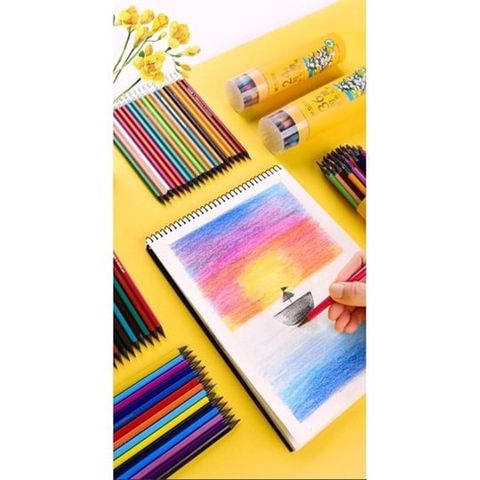  Bút chì gỗ màu 12 màu có thể tẩy xóa được AWPQ0506 sản phẩm chính hãng 