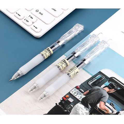  Bút gel 0.5mm mực xanh/mực đen/mực đỏ thân bút màu trắng sang trọng không trơn tay (sản phẩm chính hãng) 