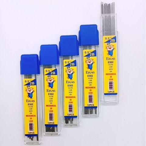  Lọ ngòi chì kim 2B 0.5mm - 0.7mm Eras E502 sản phẩm chính hãng 