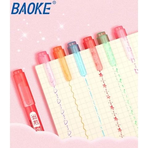  Bút lông kim 6 màu/vỉ chuyên dùng trang trí hoạ tiết 7 sắc cầu vồng, con lăn kèm theo sản phẩm chính hãng 