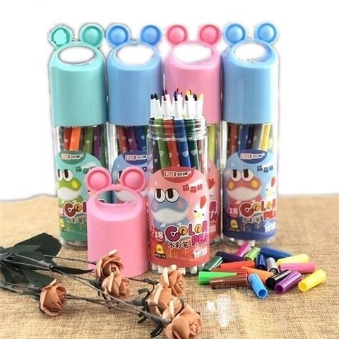  Hộp bút dạ nước/ bút lông nhiều màu Baoke 6012 một ống 12/18/24/36 cây sản phẩm chính hãng 