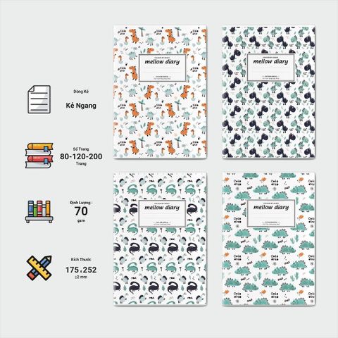  Vở kẻ ngang ĐL70gsm Mellow FutureBook 80 trang DK 25sản phẩm chính hãng 