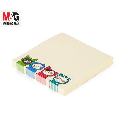  Tập Giấy Ghi Chú M&G YS-377 dạng 3X3, 80 tờ có hình con Mèo & trái Tim 