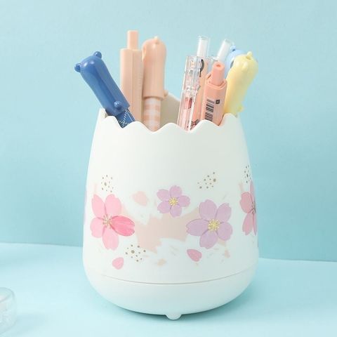  Cốc cắm bút hoa anh đào M&G ABT98497 / Khay cắm bút họa tiết hoa anh đào cute sản phẩm chính hãng 