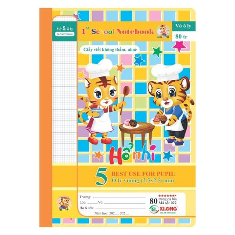  Quyển Vở ô ly 80 trang ĐL 100 Klong022 sản phẩm chính hãng (Giao màu ngẫu nhiên ạ) 