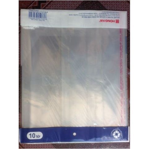  Bọc sách cấp 2 cấp 3 hồng hà  nylon (190x265mm) HH3269 (hàng chính hãng) túi 10 tờ 
