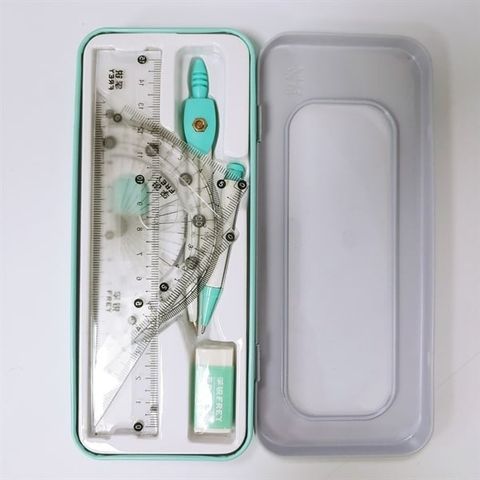  Bộ thước kẻ compa 7 chi tiết Hộp thiếc Frey Baoke NO680và 6802 sản phẩm chính hãng 