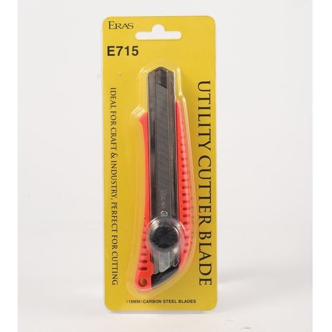  Dao rọc giấy vỏ nhựa khoá núm Eras E715 18mm sản phẩm chính hãng 