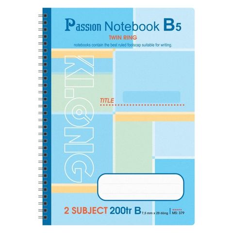  Vở Sổ lò xo B5 200 trang Klong 379 (40) sản phẩm chính hãng (Giao màu ngẫu nhiên ạ) 