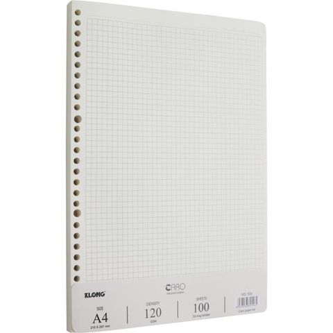  Giấy ruột sổ còng refill A4 100 tờ caro 5x5 Klong MS 556 chấm dotgrid sản phẩm chính hãng 