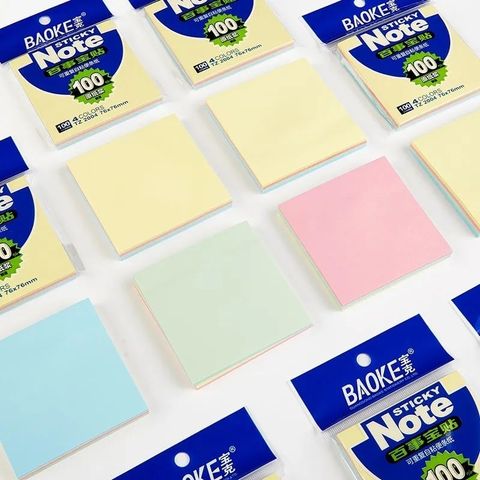  Giấy nhớ 4 màu Baoke BKTZ200 nhiều kích thước hình dáng sản phẩm chính hãng 