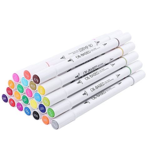  Hộp Bút Dạ màu Marker 2 đầu ngòi 1-4mm - Baoke MP2923 - 18/24/48 màu sản phẩm chính hãng 