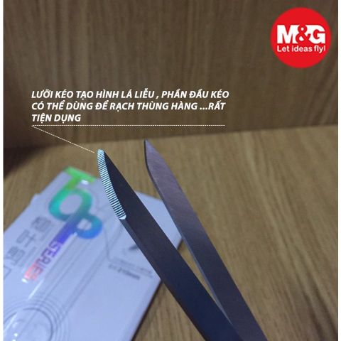  Kéo văn phòng đầu có dao rạch được thùng hàng M&G ASSN2270 sản phẩm chính hãng (Giao màu ngẫu nhiên ạ) 