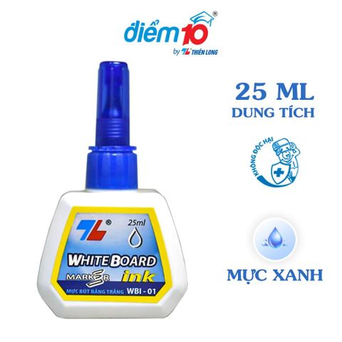  Mực bút viết bảng Thiên Long Điểm 10 WBI-0màu xanh/ đen sản phẩm chính hãng 
