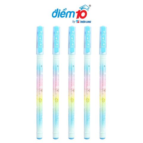  Bút gel 0.5mm Thiên Long Điểm 10 TPGEL039 mực xanh/đen/tím sản phẩm chính hãng 