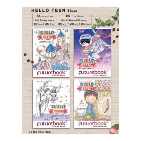  Vở kẻ ngang ĐL80gsm Hello Teen FutureBook 120 trang sản phẩm chính hãng(Giao bìa màu ngẫu nhiên ạ) 