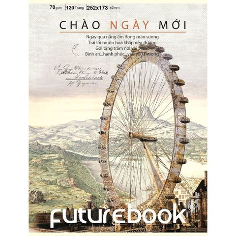  Vở kẻ ngang ĐL70gsm Chào ngày mới FutureBook 120 trang sản phẩm chính hãng(Giao bìa màu ngẫu nhiên ạ) 